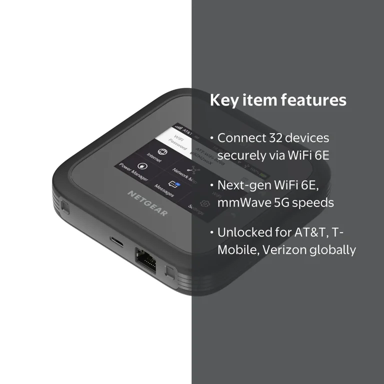 NETGEAR Nighthawk M6 Pro MR6500-1A1NAS 5G WiFi 6E Router Unlocked