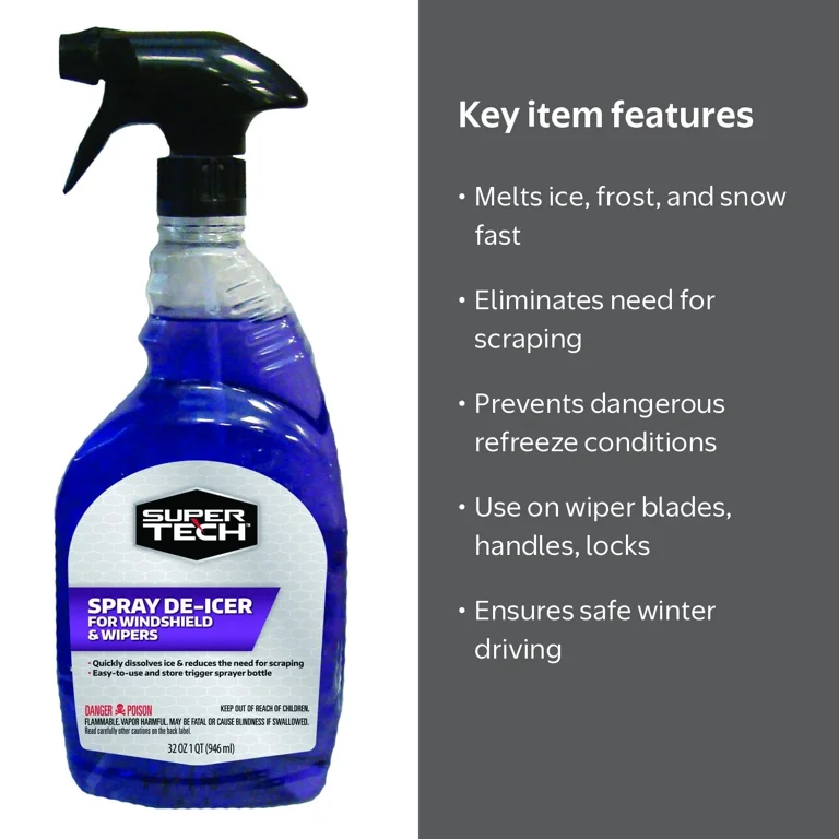 Super Tech 32oz Trigger Spray Windshield De-Icer for All Vehicles