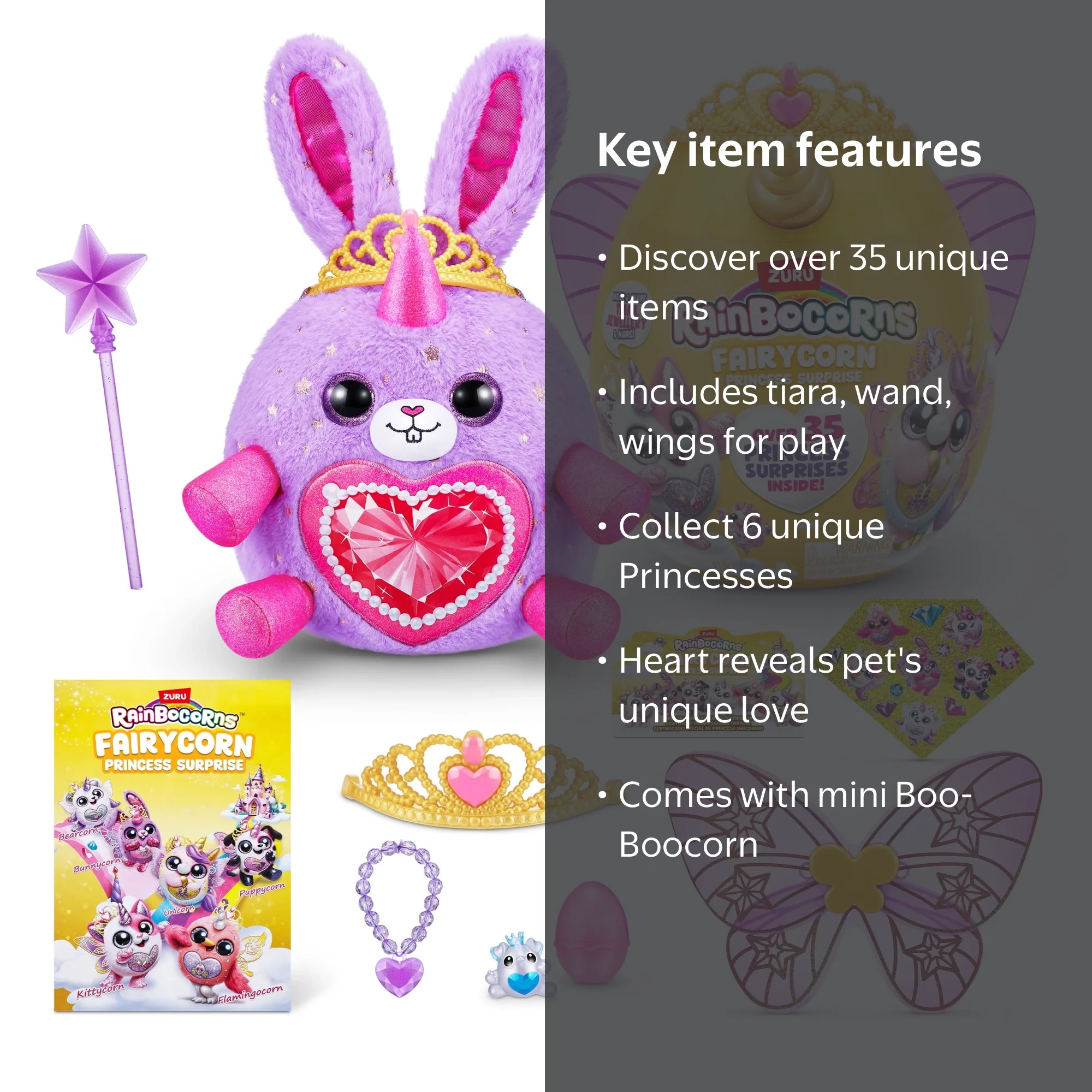 Rainbocorns, Rainbocorn Fairycorn Princess, Multicolor, 95