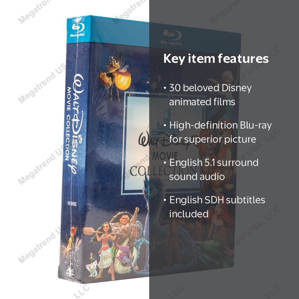 Walt Disney Animated Movies Collection, Kids Blu-ray, Featuring