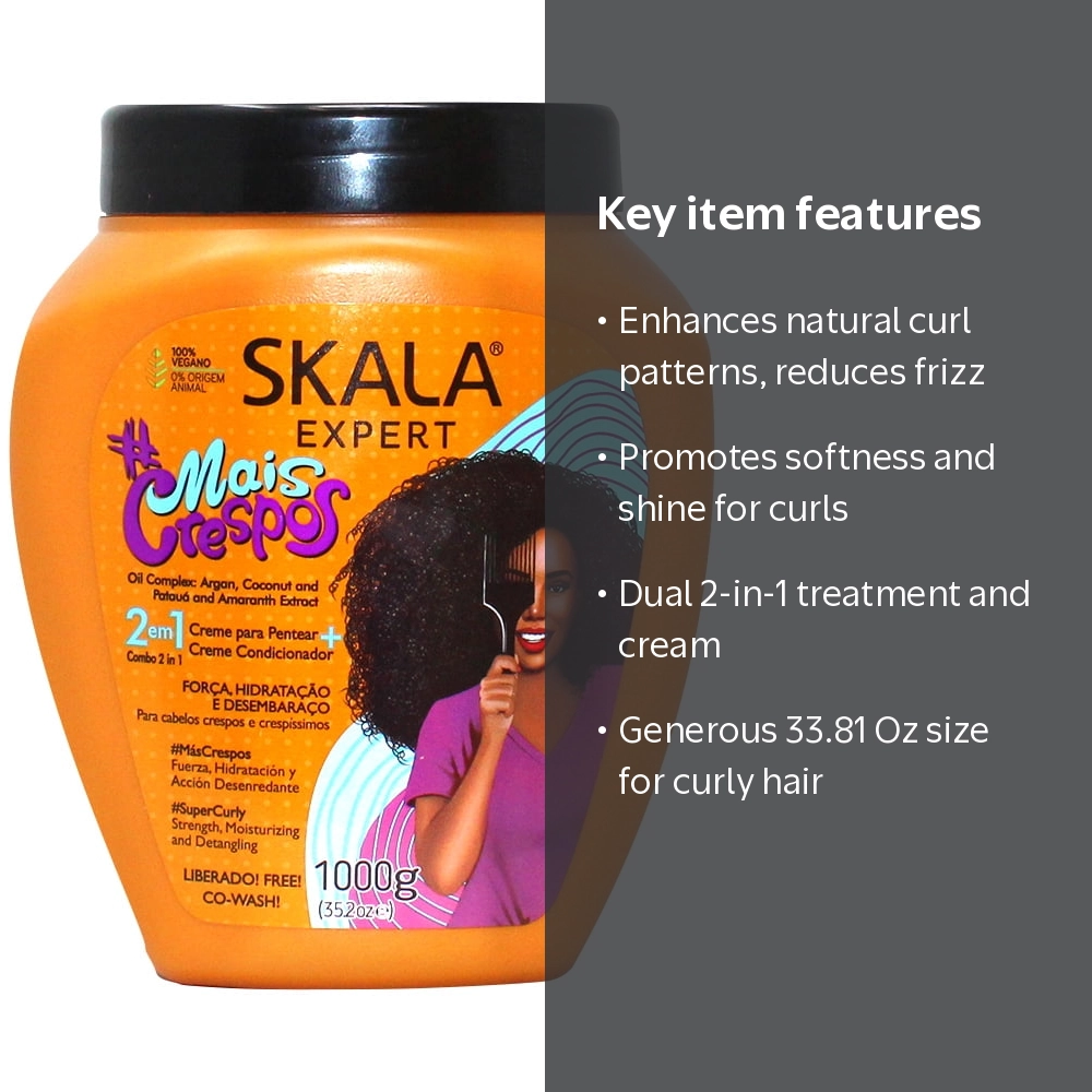 Skala Expert More Curls 2 in 1 Treatment Cream, 33.81 Oz for