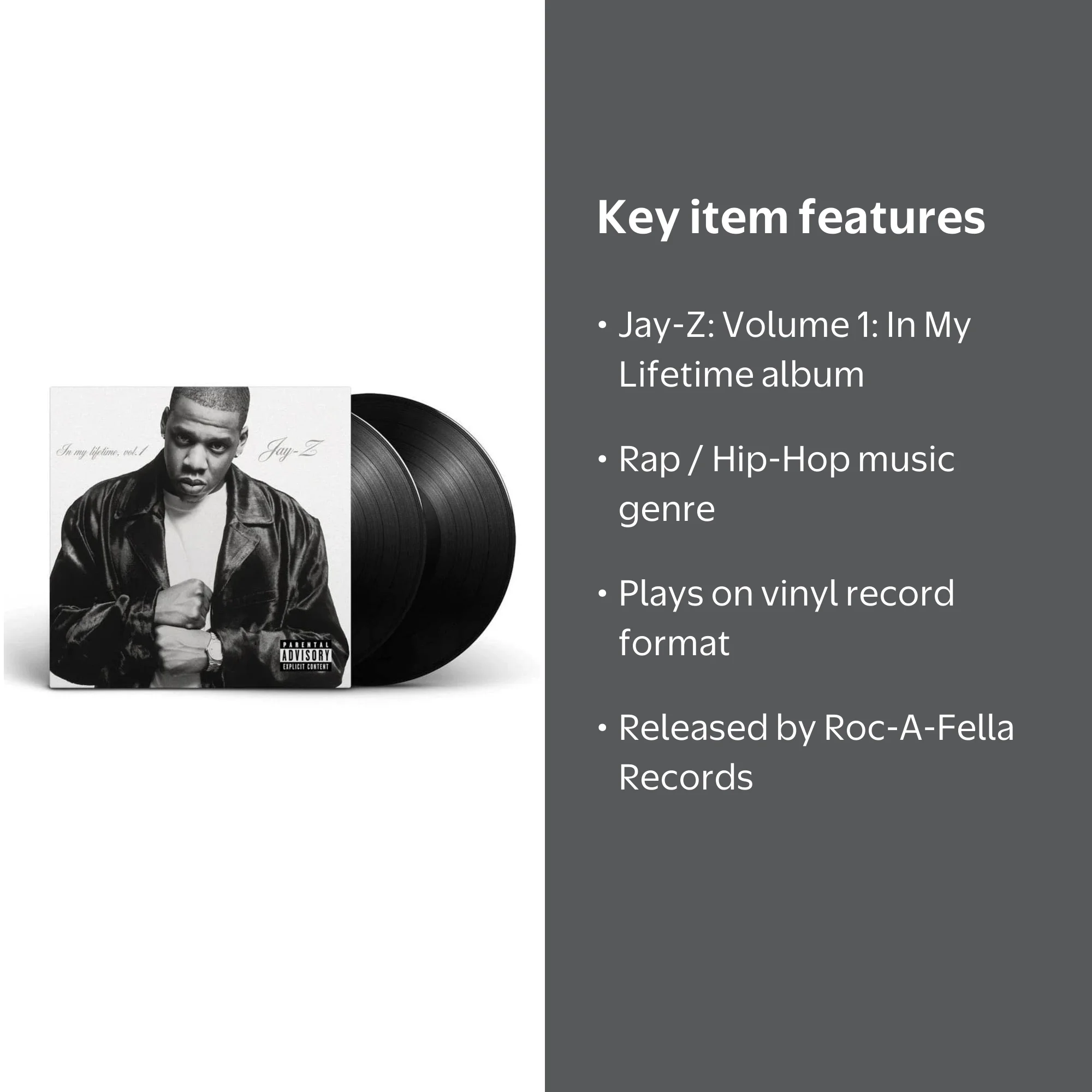Roc-A-Fella, Vinyl, Volume 1 In My Lifetime, Music & Performance