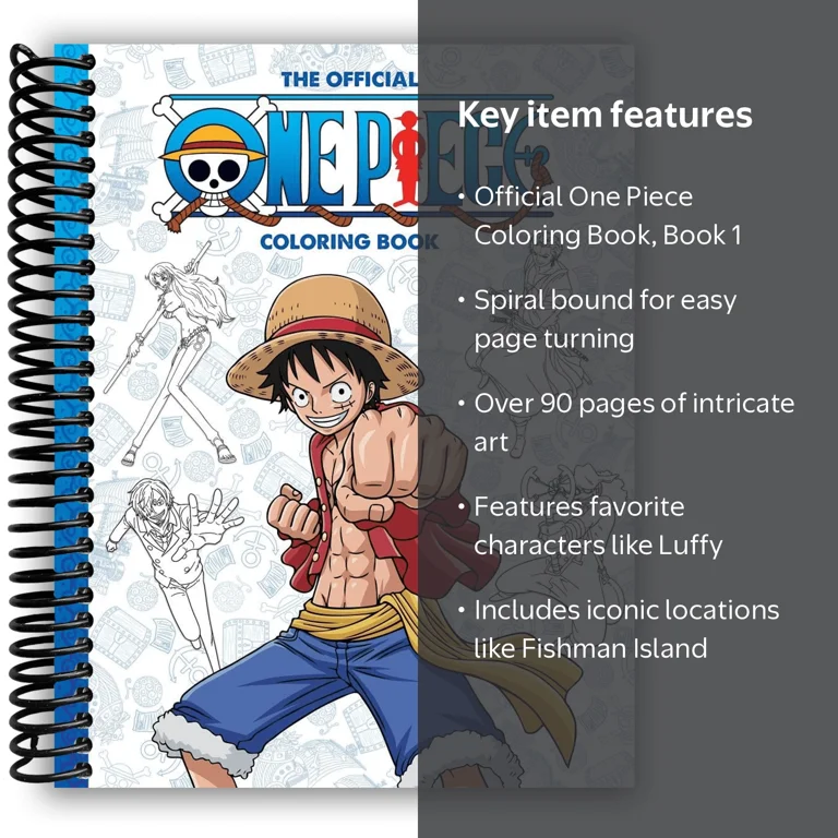 One Piece: The Official Coloring Book, Book 1, (Spiral Bound