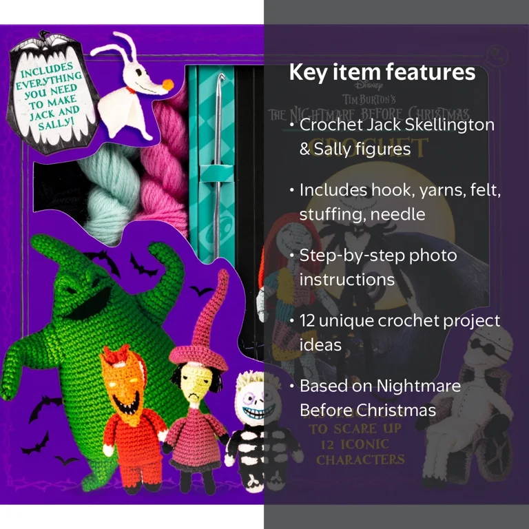 Free Shipping! The Nightmare Before Christmas Crochet Kit with