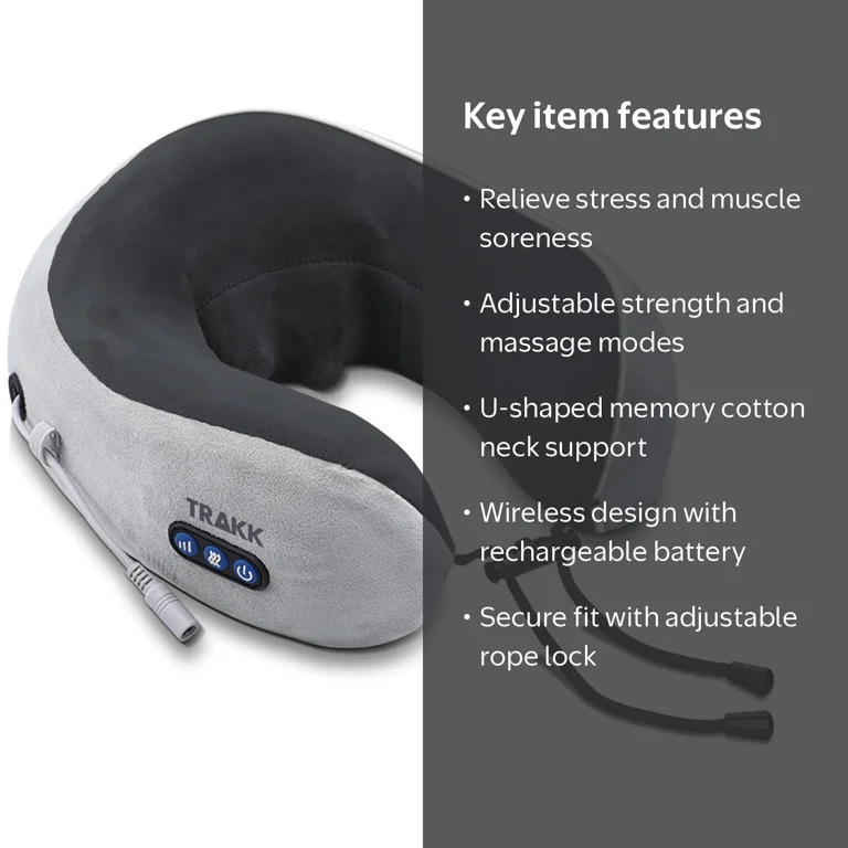 TRAKK U-Shaped Memory Foam Neck Massager & Travel Pillow - Walmart.com