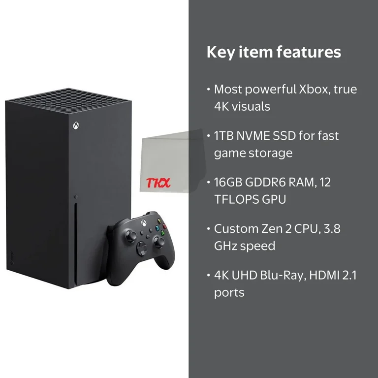 X-Box Series X Gaming Console, 1TB SSD, True 4K HDR, 4K UHD Blu