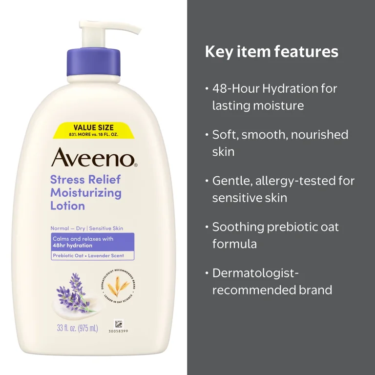 Aveeno Stress Relief Moisturizing Body Lotion with Lavender Scent