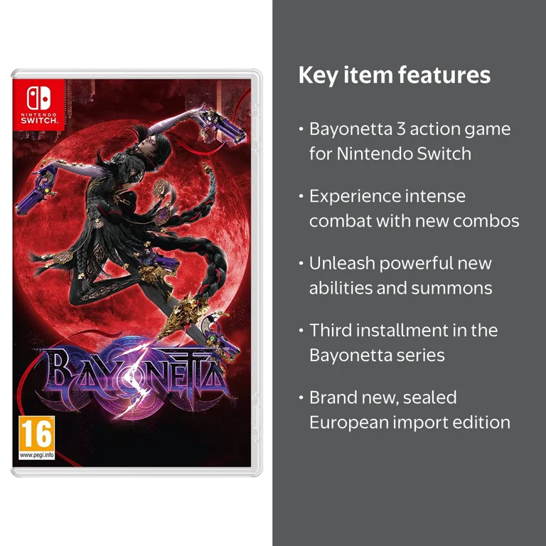 Nintendo Switch Bayonetta 3, EU Import, Action Game with Witch