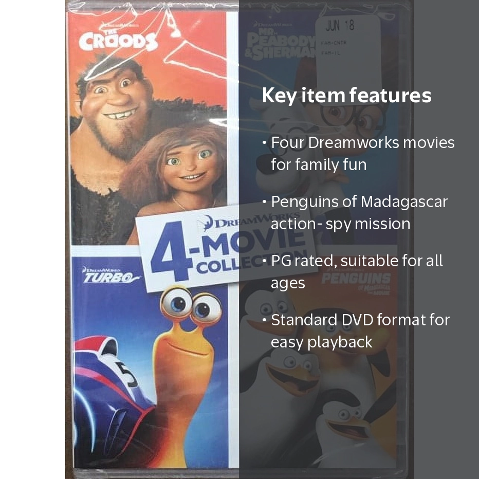 Dreamworks 4-Movie Collection (The Croods / Turbo / Mr. Peabody
