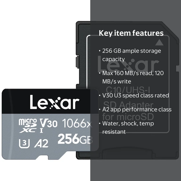 リエ Lexar Professional SILVER Series 1066x Memory microSDXC UHS-I Card