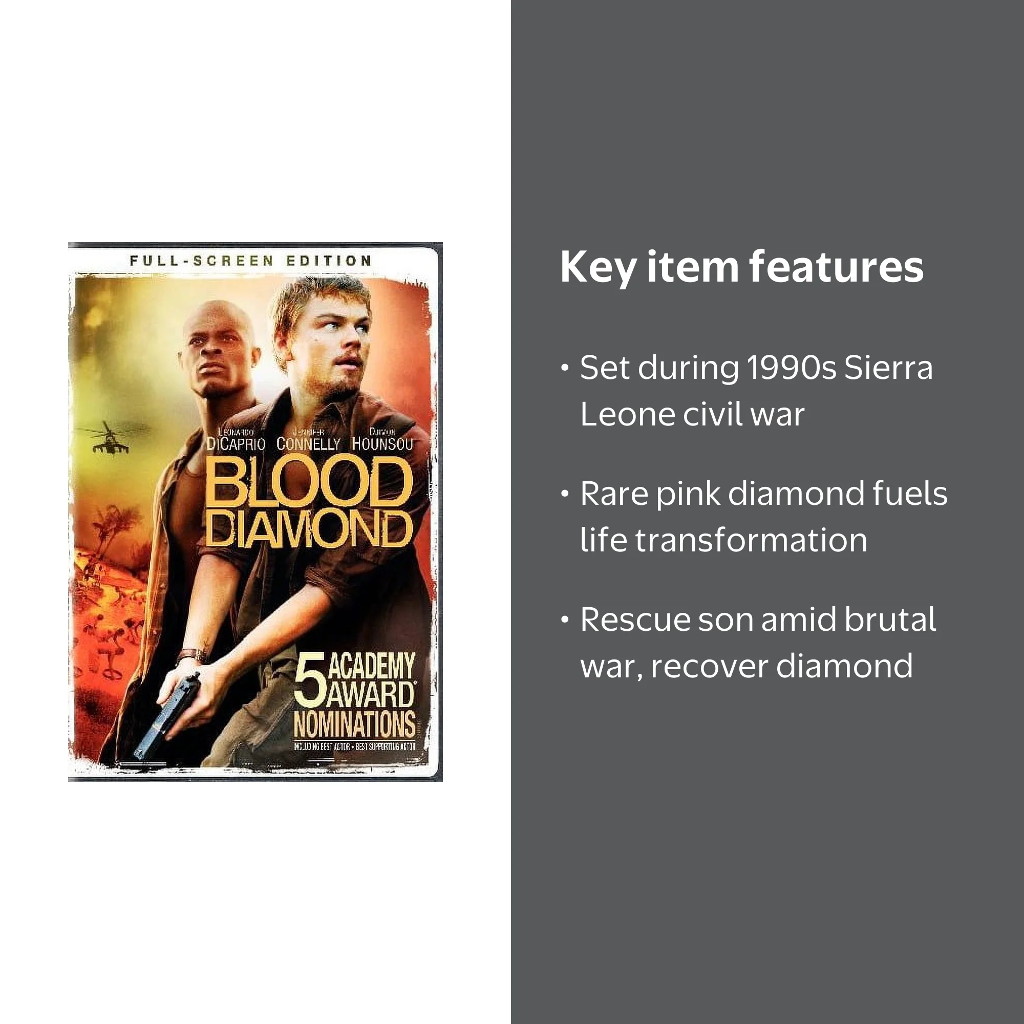 Warner Bros. Home Entertainment, DVD, Blood Diamond RRK150