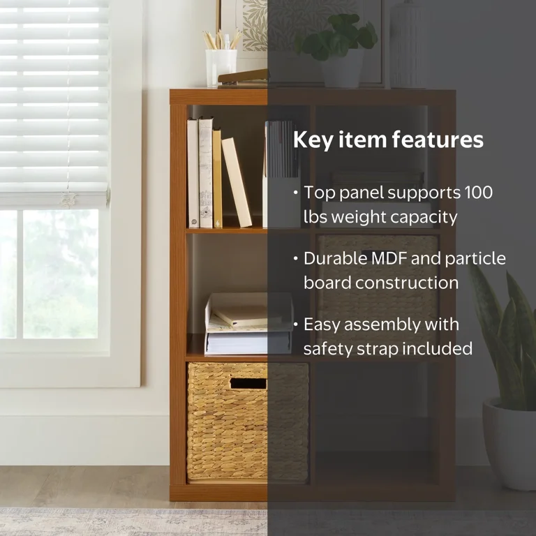 Better Homes & Gardens 6 Cube Storage Organizer, Acorn - Walmart.com