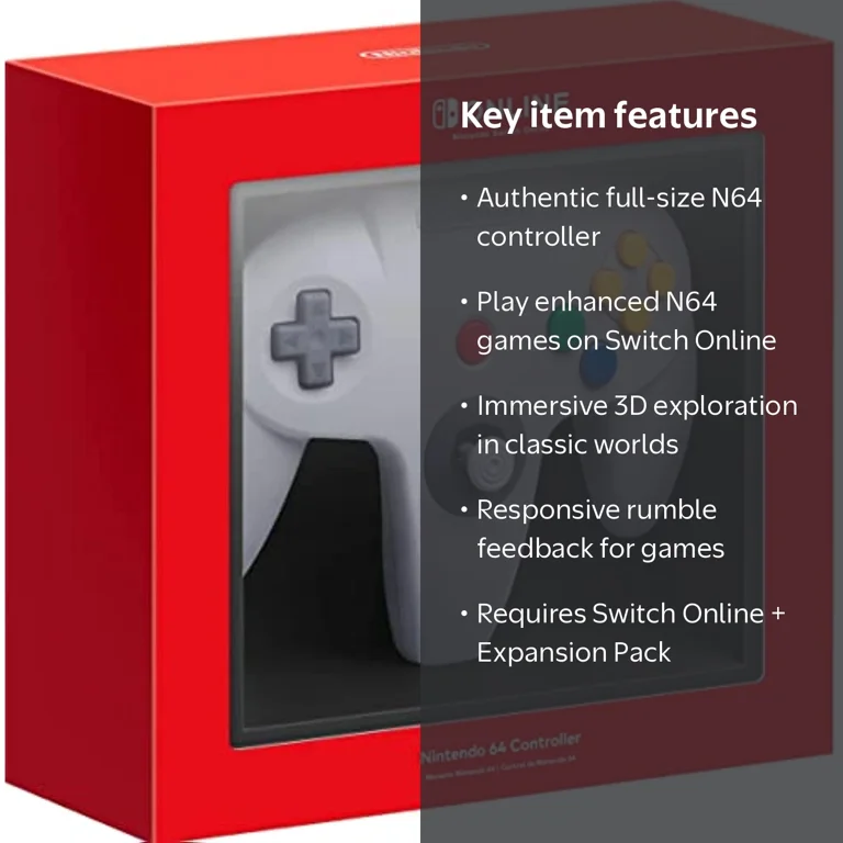 Nintendo Official N64 Controller for Switch Online Game Play