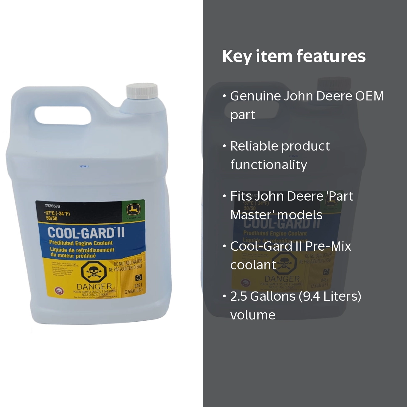 John Deere Original Equipment Cool-Gard - TY26576 - Walmart.com