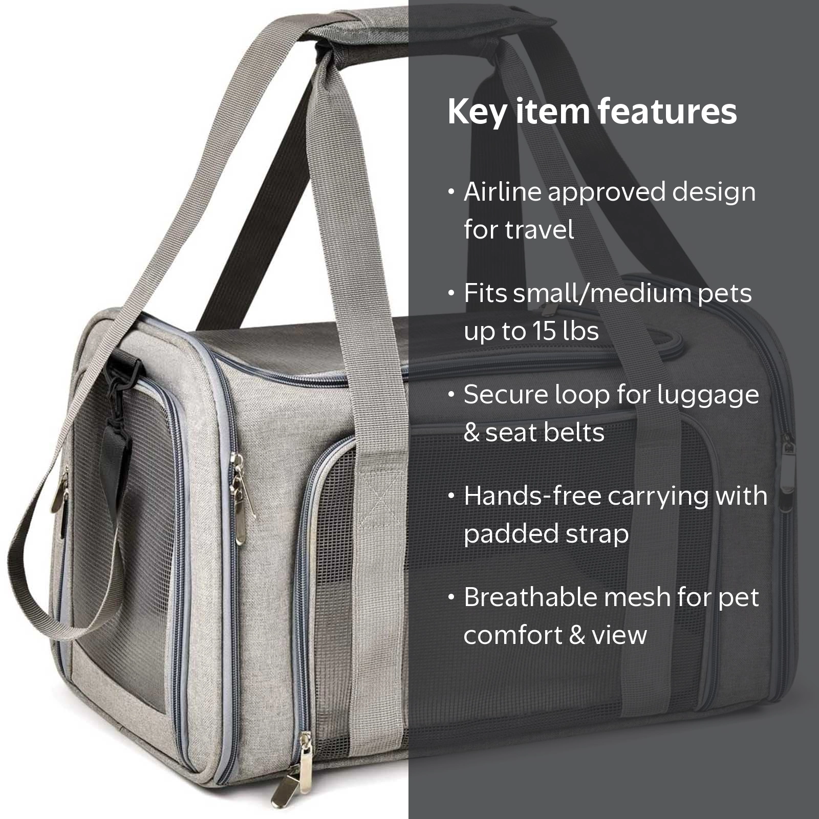 Wewdigi, Pet Carrier for Cats & Dogs, TSA Airline Approved, 15 lbs