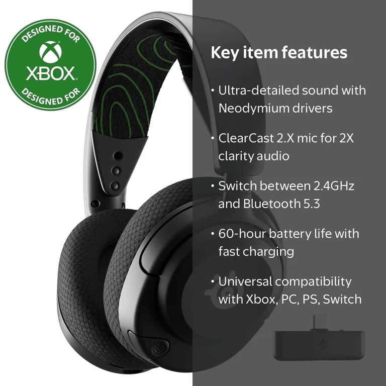 SteelSeries Arctis Nova 5X Wireless Gaming Headset — Xbox, PC