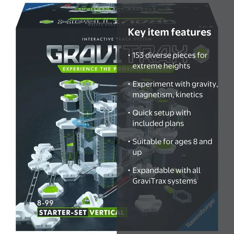 Ravensburger GraviTrax PRO Starter-Set, Vertical Marble Run STEM
