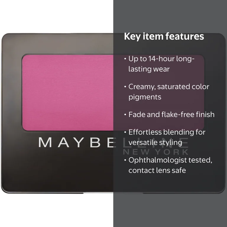 Maybelline, Expert Wear Eyeshadow Makeup, Fierce Fuschia, 0.08 oz