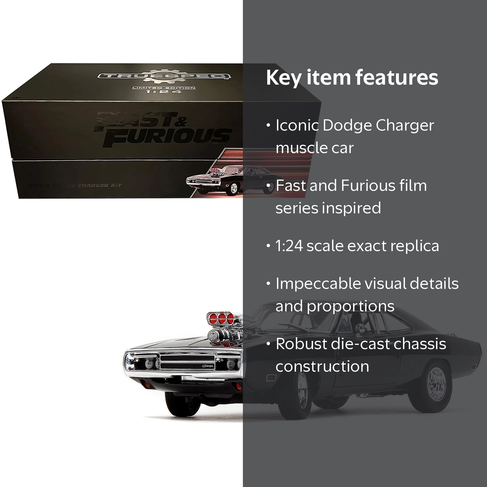 Jada Toys - 1:24 Fast and the Furious - True Spec Dodge Charger