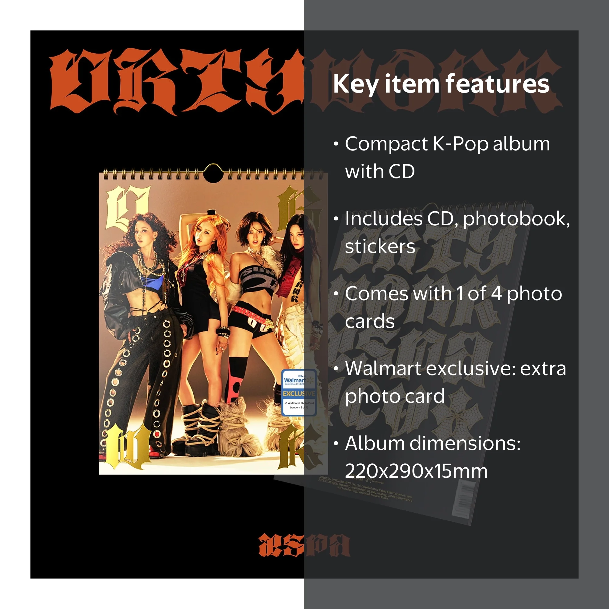 aespa - Dirty Work (Dirty Worker ver.) (Walmart Exclusive) - CD