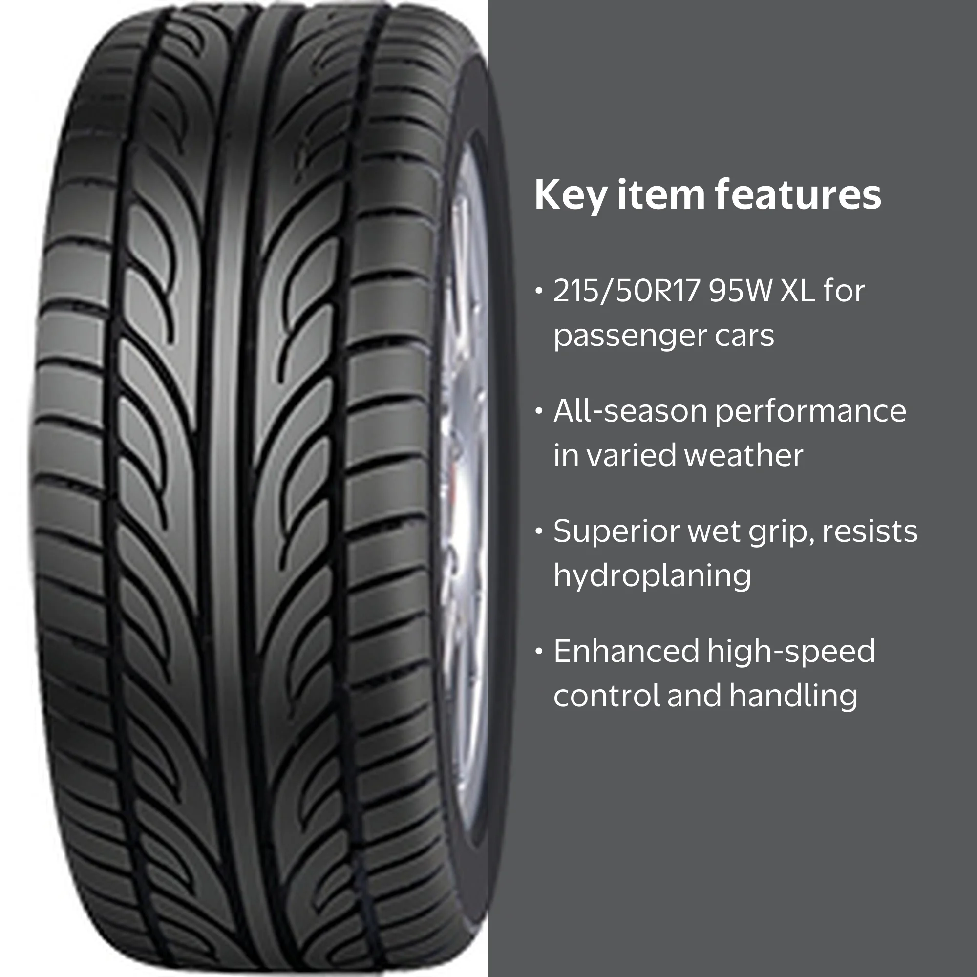 T2493[送料無料]FORTUNA ECOPLUS VHP 215/45R17 Forceum HENA All-Season Passenger Tire, 215/50R17 95W XL, Low