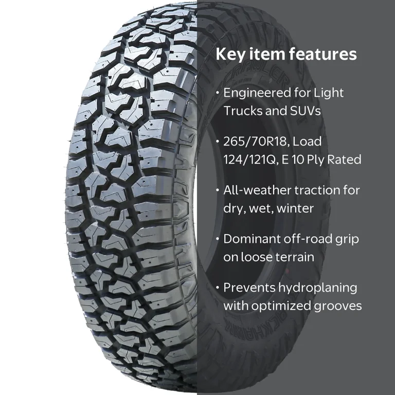Blackhawk, Light Truck Tire, 265/70R18, Rugged Terrain All Weather