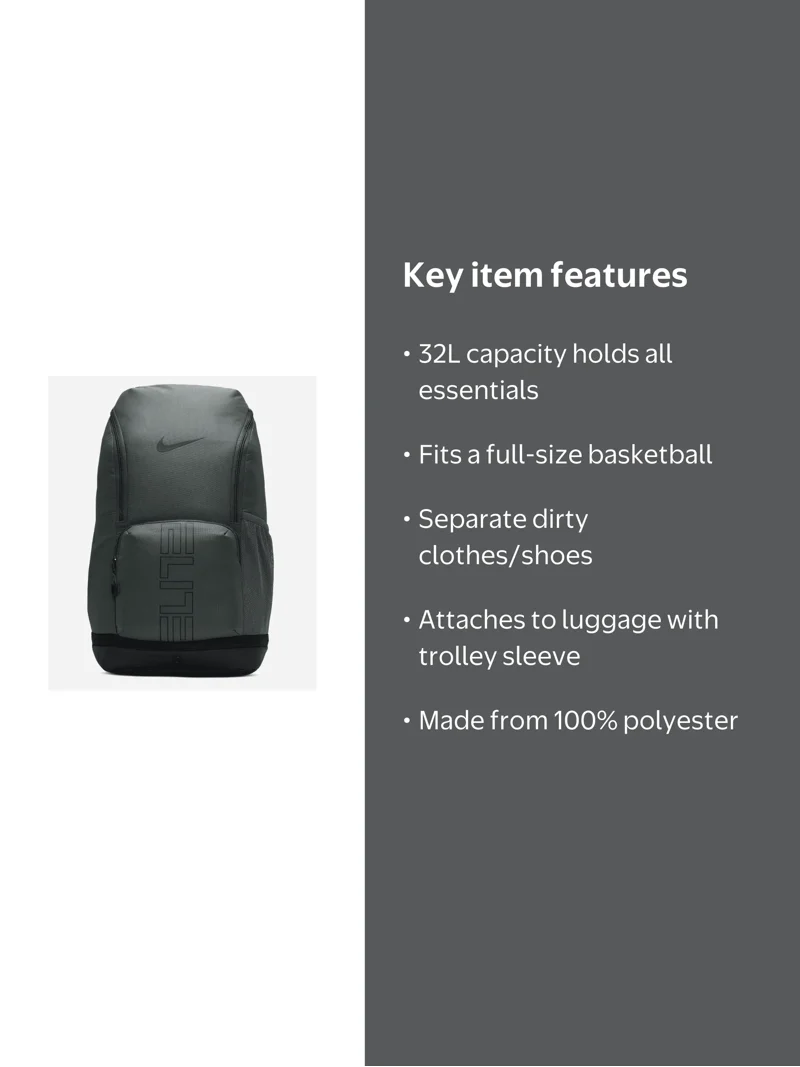 essentials backpack nike - Accessories - Spot clean. Nike Varsity Elite Backpack -