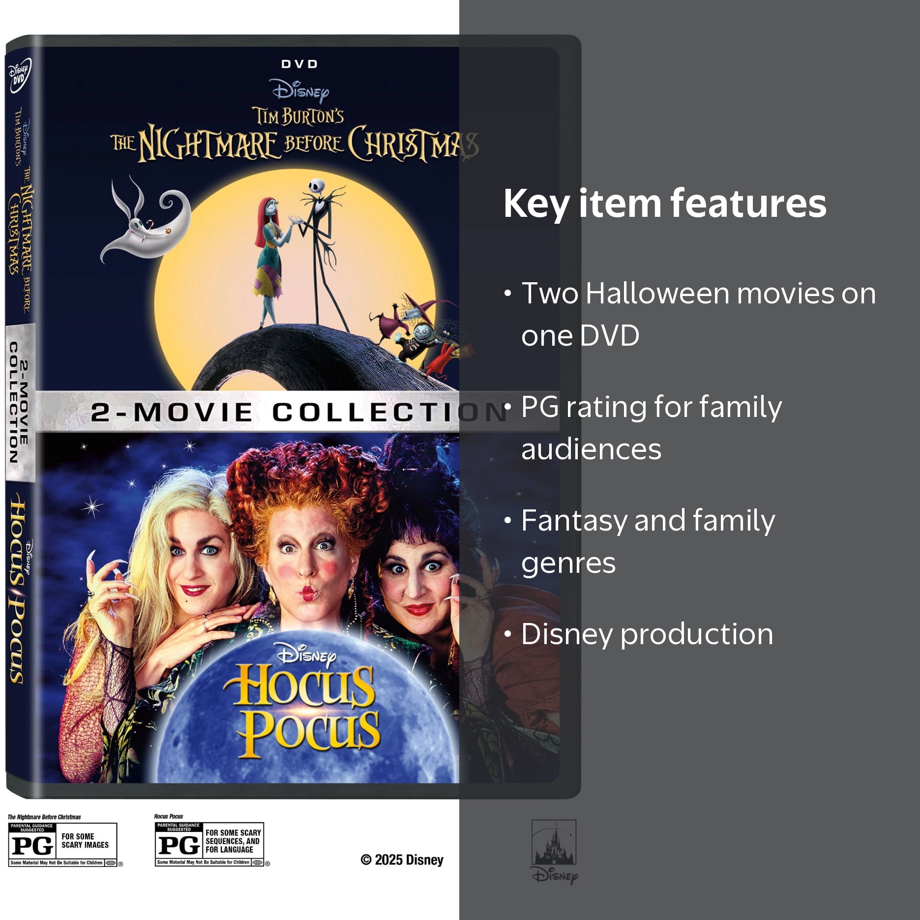 Hocus Pocus and Nightmare Before Christmas, Double Feature (DVD