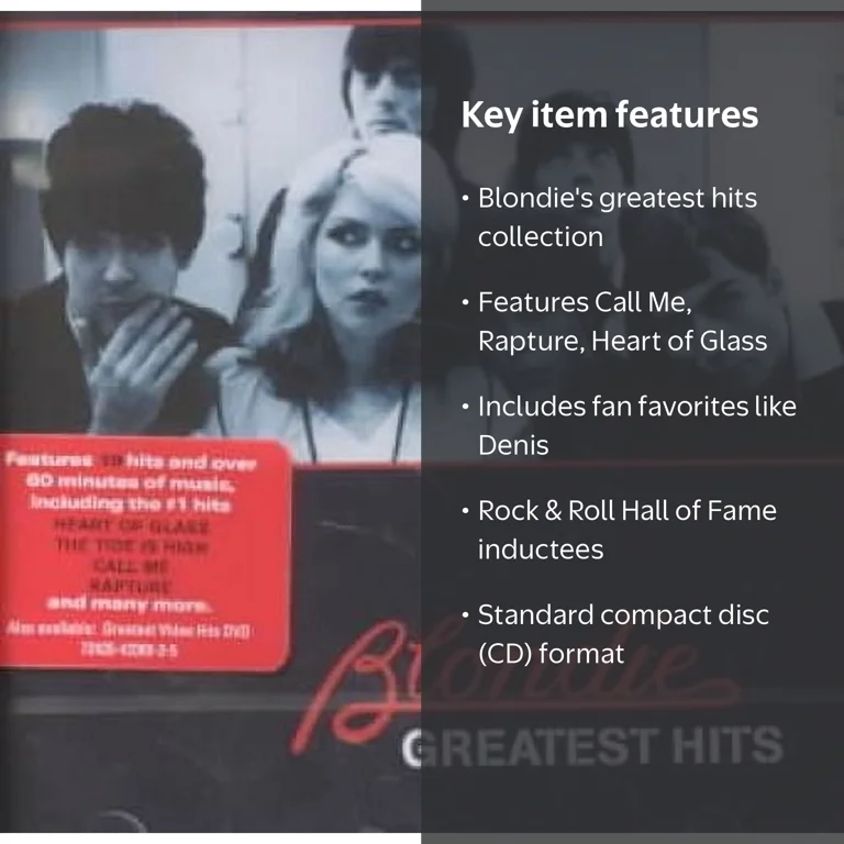 Blondie Greatest Hits CD, Music & Performance, Includes Call Me
