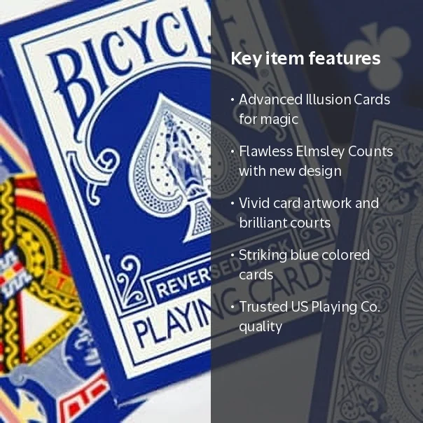 Reversed Back Bicycle Deck - Blue (Blue Ice Deck 2nd Generation