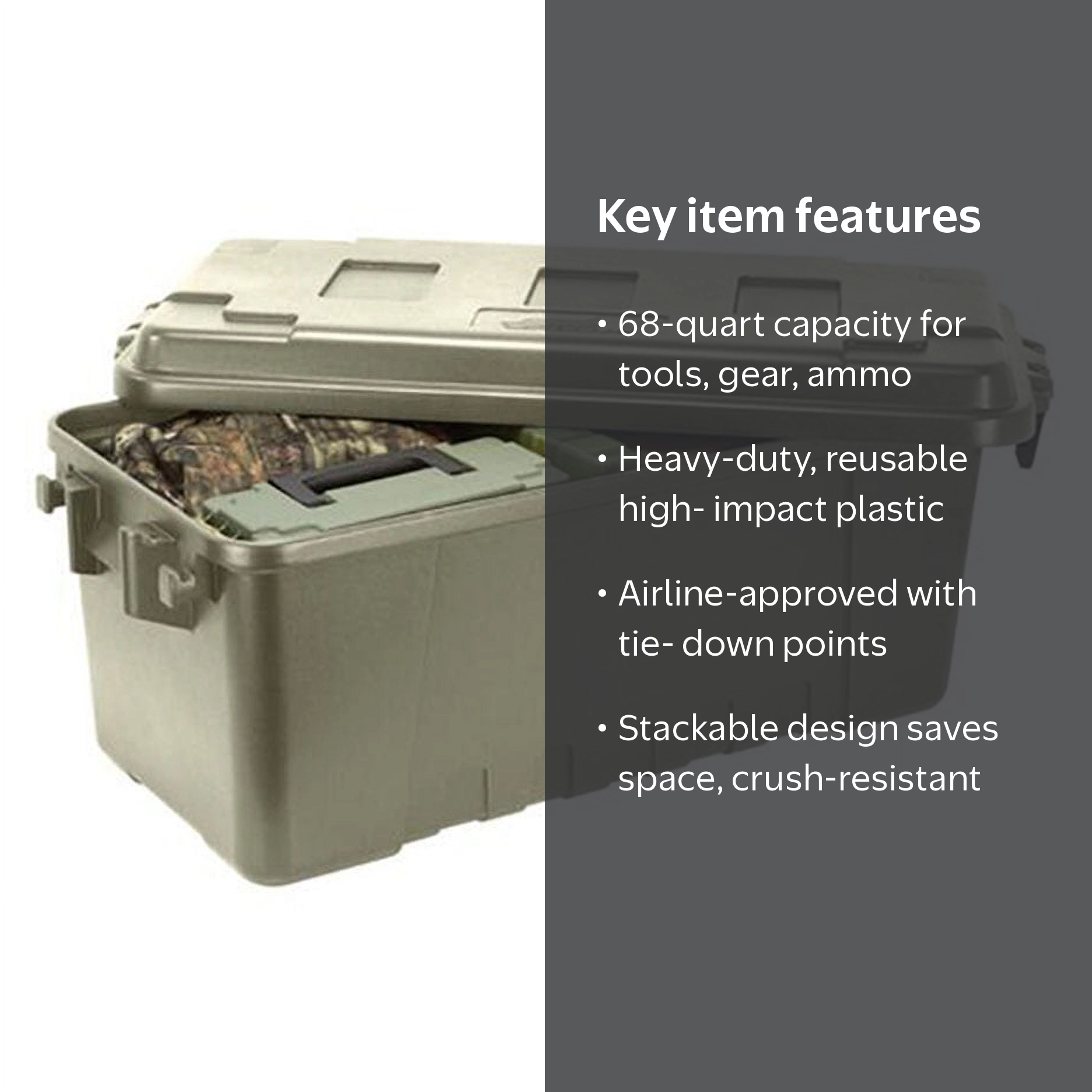 Plano Sportsman Trunk, 68-Quart Lockable Storage Box - Walmart.com