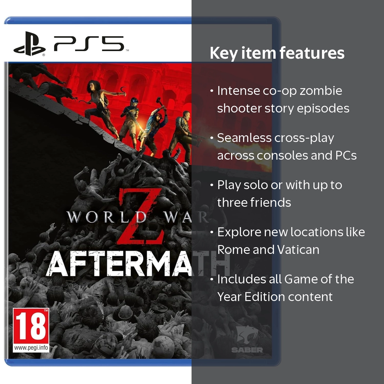 Saber Interactive World War Z Aftermath, PS5, Co-op Zombie Shooter