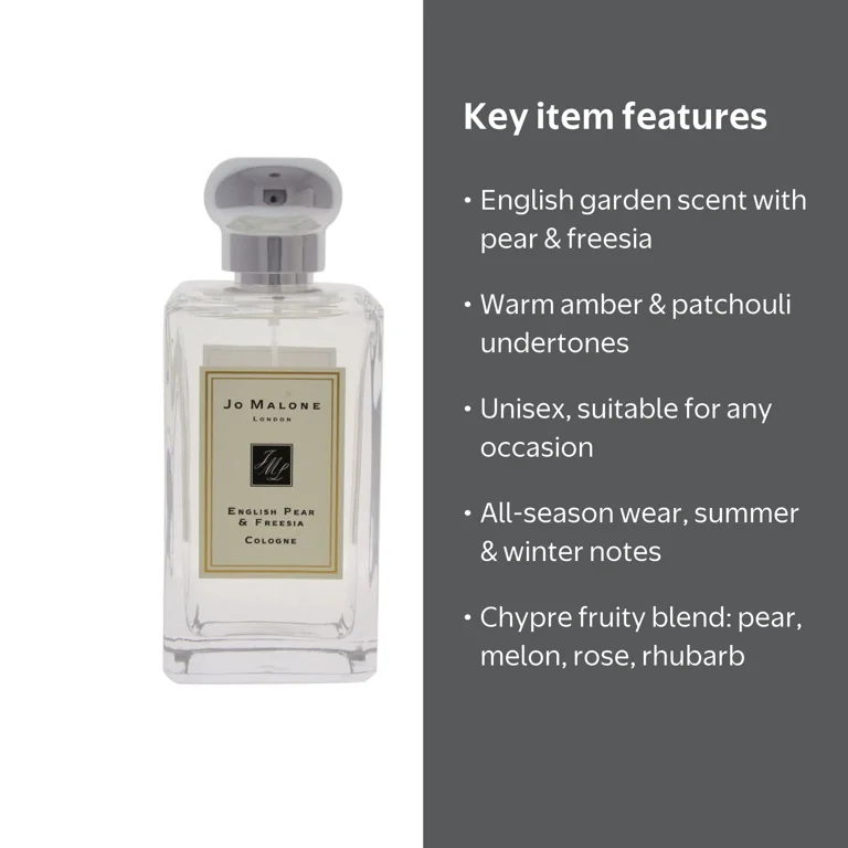 Jo Malone, Cologne Spray, 3.4 oz, English Pear & Freesia - Walmart.com