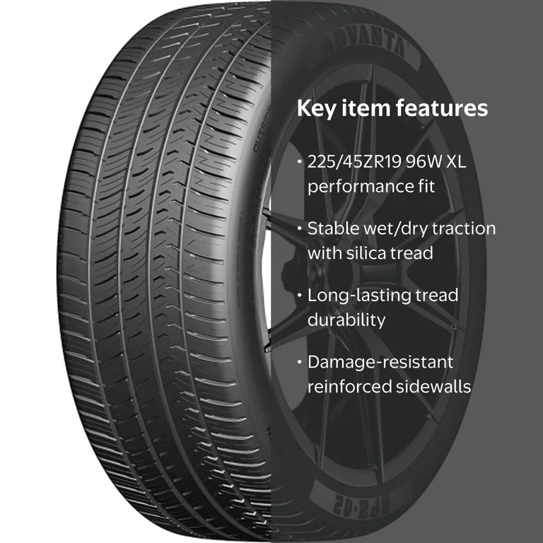 Advanta HPZ-02 High Performance All Season Tire, Size 225/45R19 Advanta HPZ-02 High Performance All Season Tire, Size 225/45R19