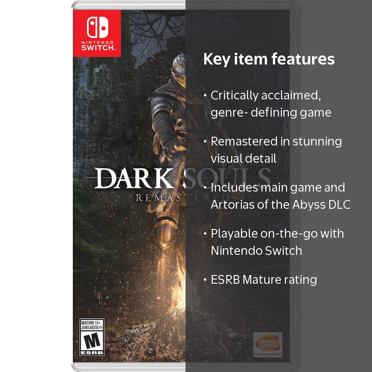 Dark Souls: Remastered, Nintendo Switch, includes Artorias DLC