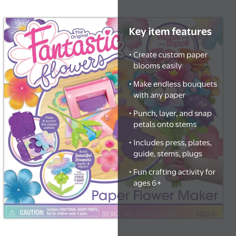 The Original Fantastic Flowers Craft Kit: Paper Flower Making Set
