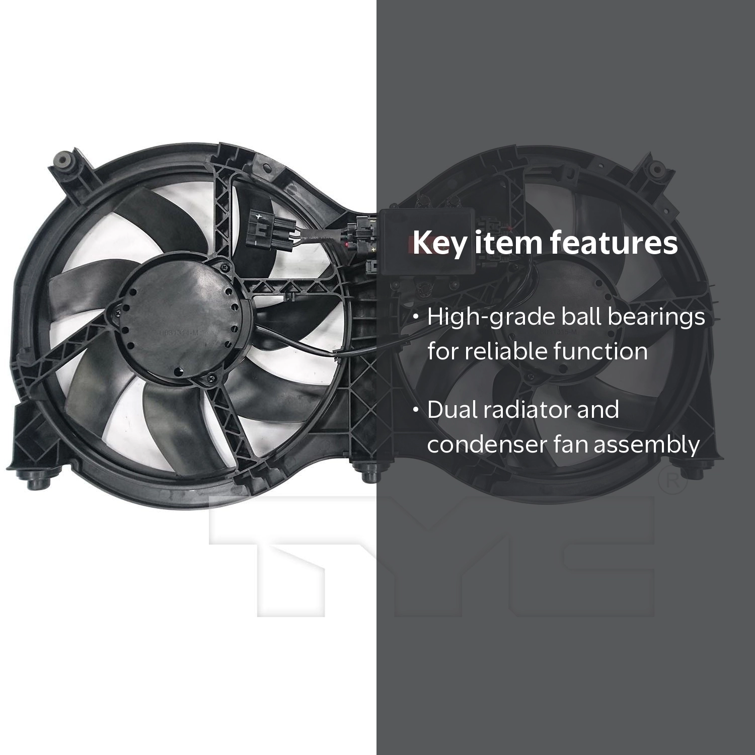 TYC 623760 Cooling Fan Assembly for INFINITI JX35 NISSAN