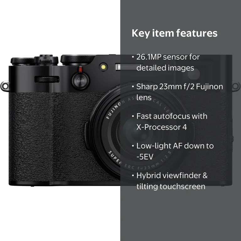 Fujifilm X100V 26.1MP Digital Photography Compact Camera, Black