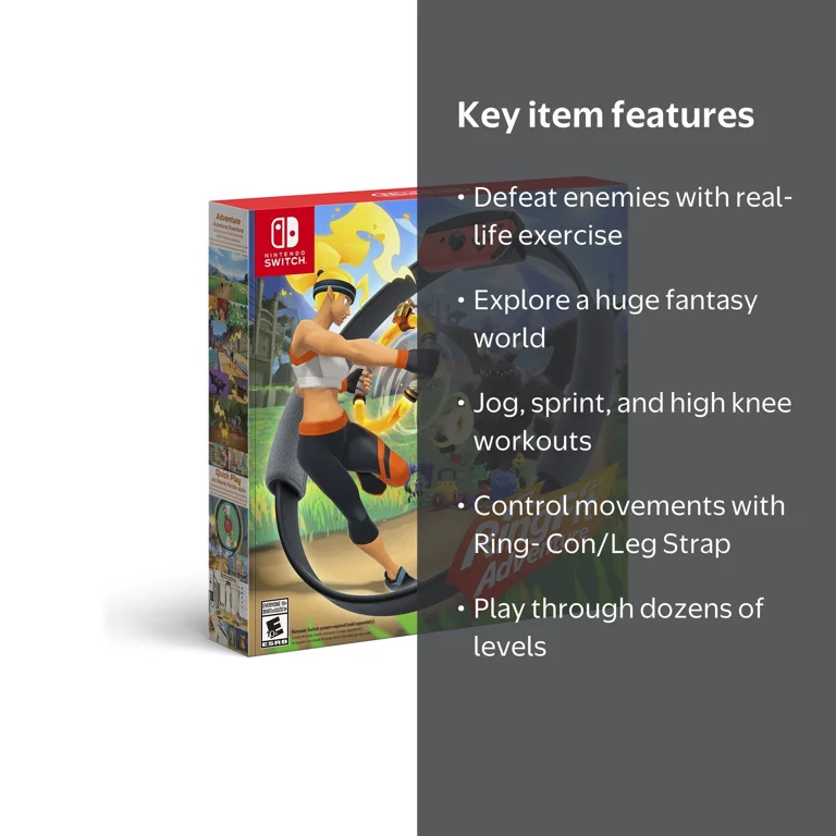 Nintendo Ring Fit Adventure for Nintendo Switch, Exercise with
