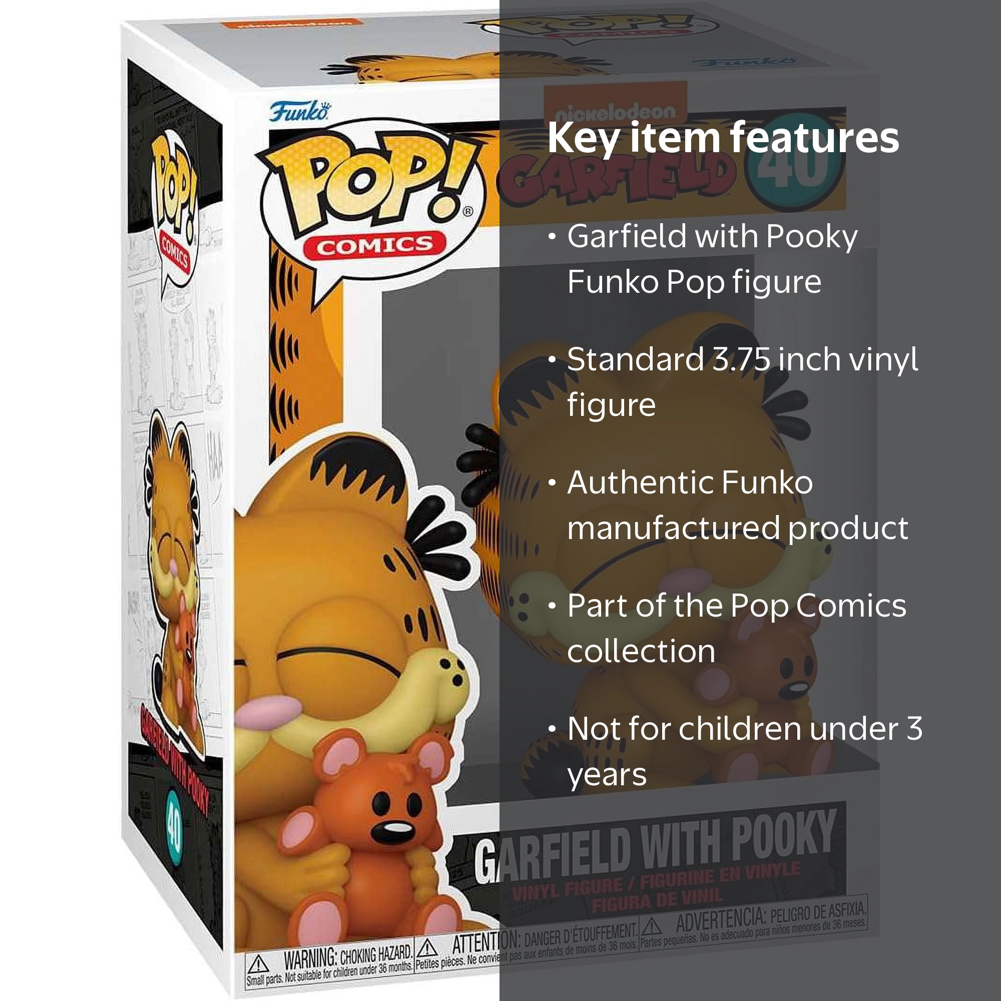 Funko Pop Comics 40 Garfield with Pooky Vinyl Figure 2024