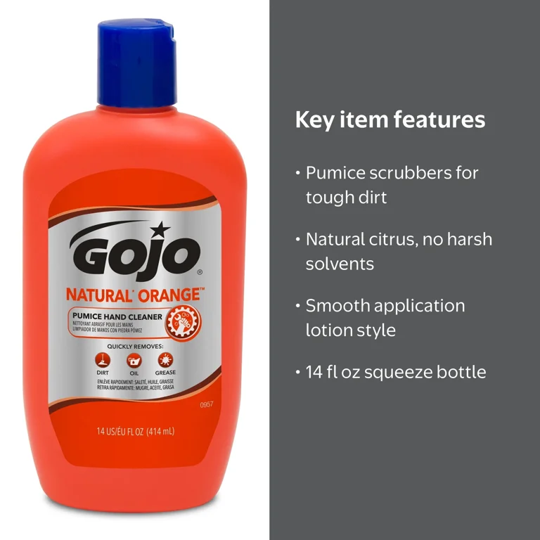 GOJO, Hand Cleaner, Orange, 14 fl oz Squeeze Bottle - Walmart.com