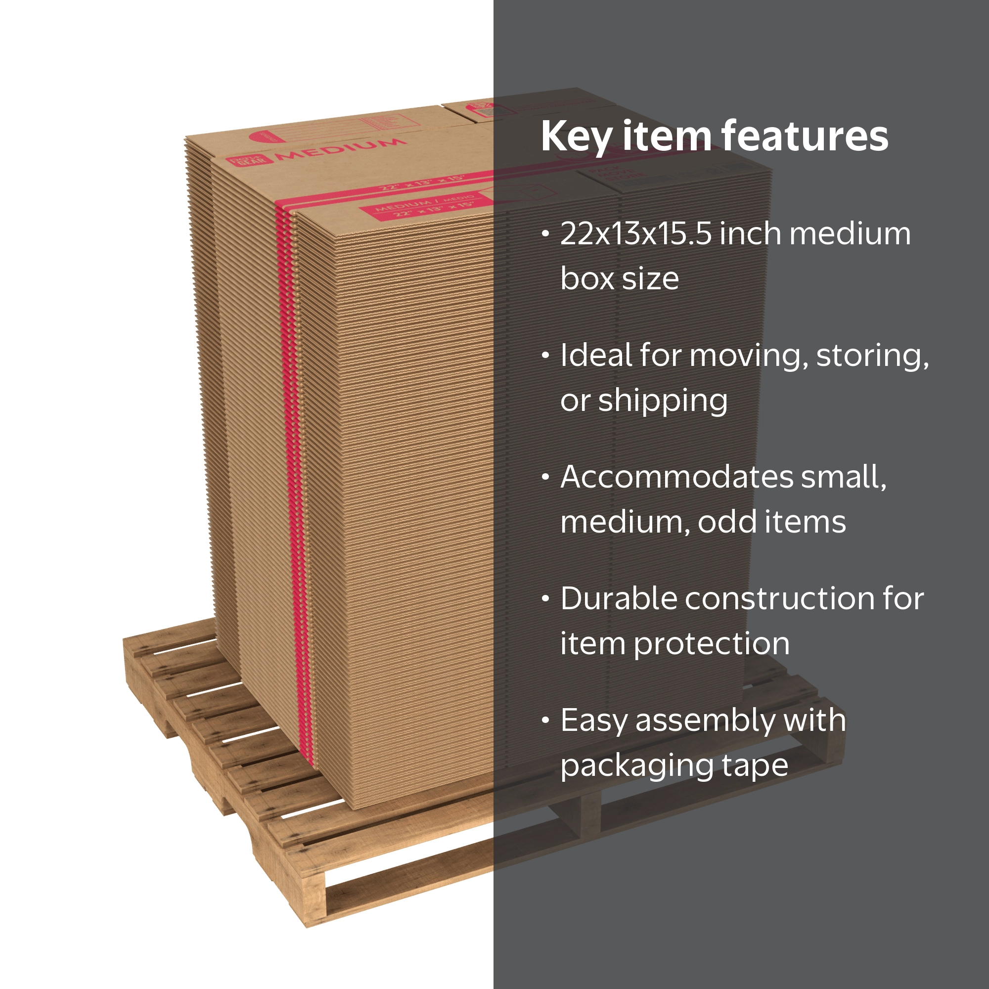 PG 22x13x15.5 Medium Moving Box 200 Count - Walmart.com