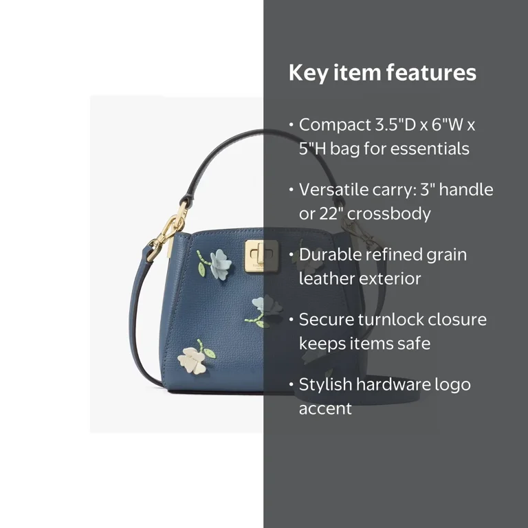Kate Spade New York Phoebe Applique Mini Top Handle Bag Bluestone