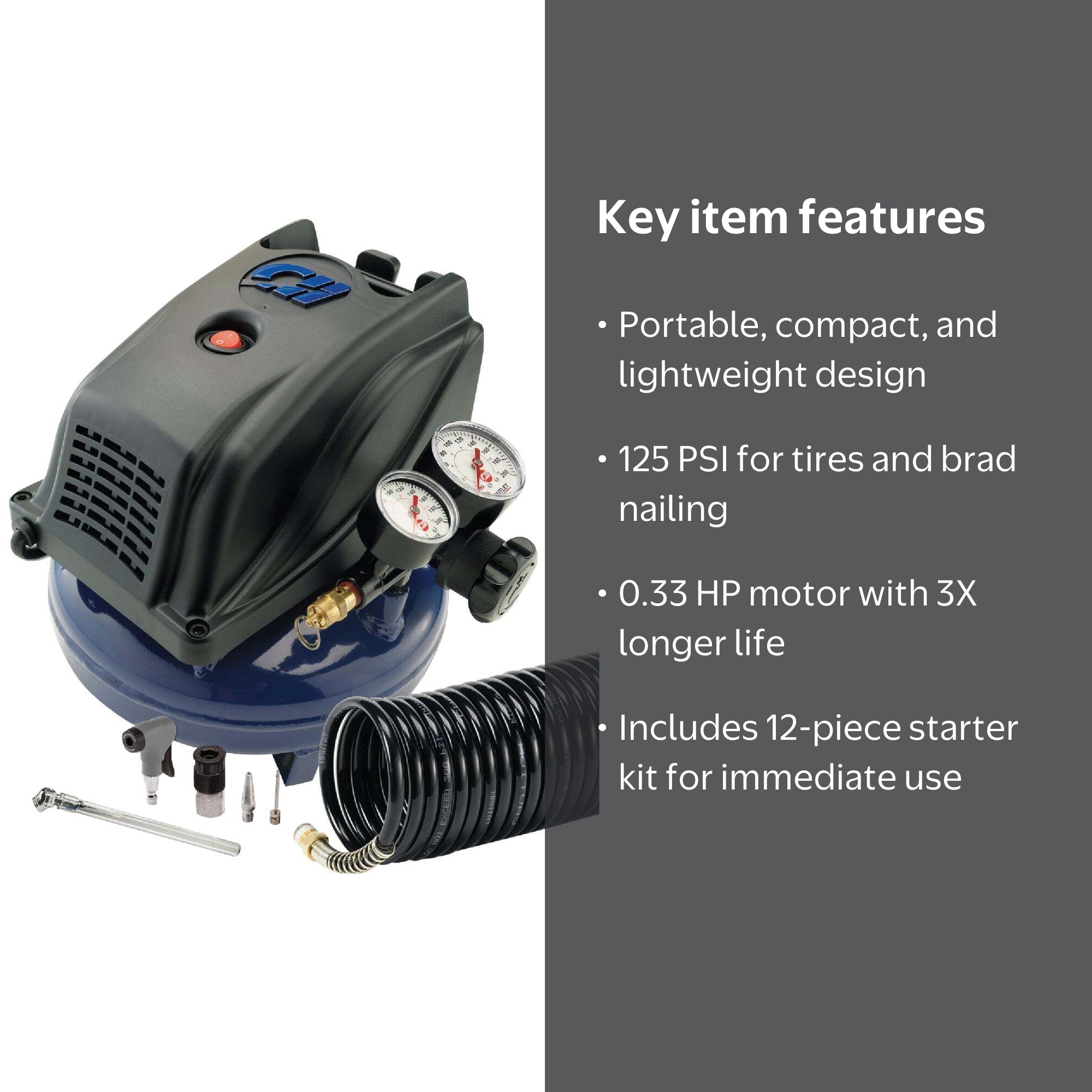Campbell Hausfeld 1 Gallon Oil-Free Multi-Purpose Air Compressor