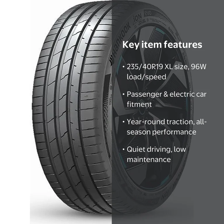 Hankook iON evo AS IH01 235/40R19XL 96W - Walmart.com Hankook iON evo AS IH01 235/40R19XL 96W - Walmart.com
