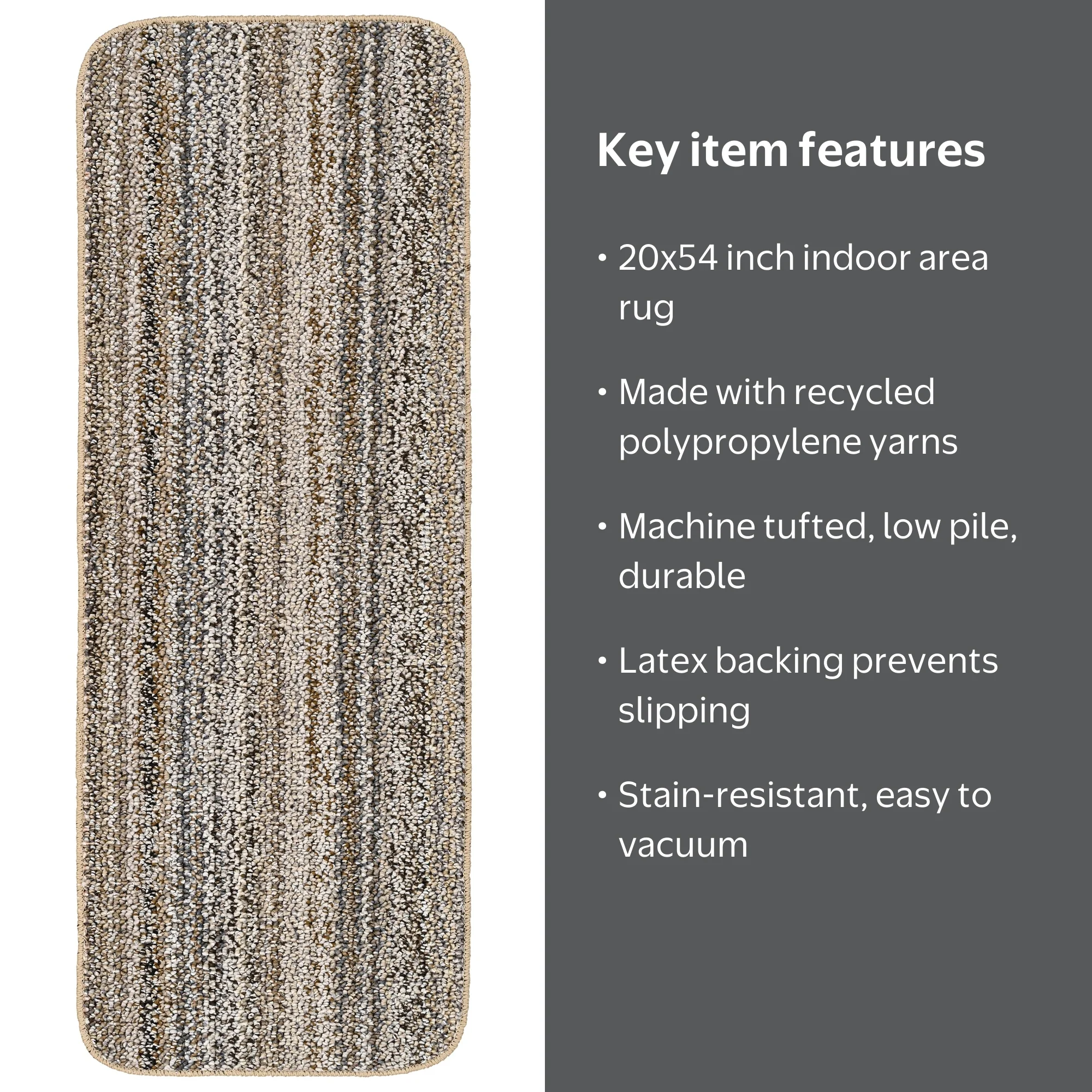 Mainstays Carnival Stripe Polypropylene Assorted Earth Tones