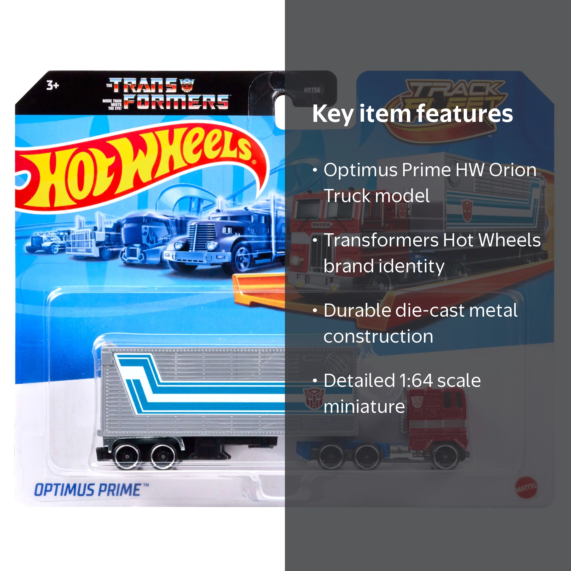 Transformers Hot Wheels Optimus Prime Truck 1:64 Scale Die-Cast