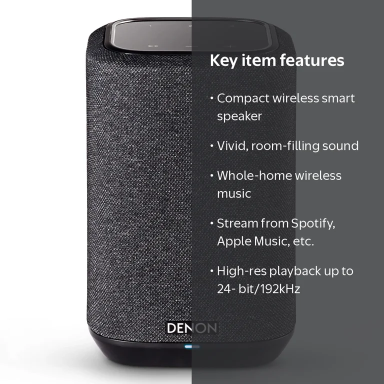 Denon Home 150 NV, Compact Wireless Smart Speaker, Black, HEOS