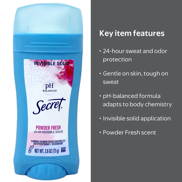Secret Invisible Solid Powder Fresh Scent Antiperspirant