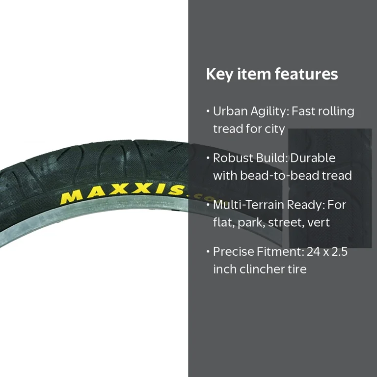 Maxxis, Hookworm Tire, 24 x 2.5 Clincher Wire, Black - Walmart.com